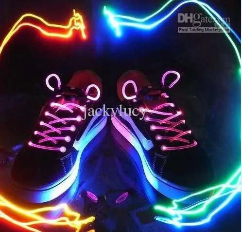 

Hot selling!!LED Flashing Shoe Lace Fiber Optic Shoelace Luminous Shoe Laces Light Up Shoes lace 10pcs(5pair) free shipping