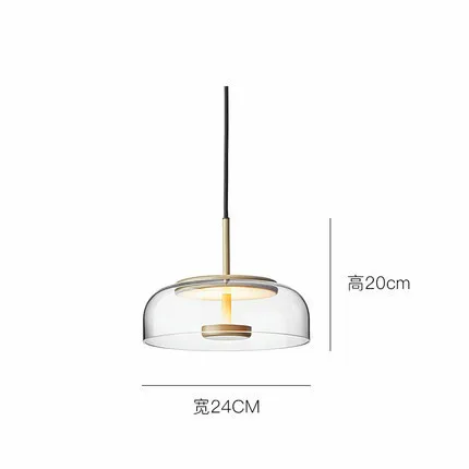 Pendant lamp Современный из прозрачного стекла Светодиодный Настольные лампы художественное украшение спальни гостиной настольный светильник прикроватный светильник Lamparas - Цвет абажура: Pendant lamp