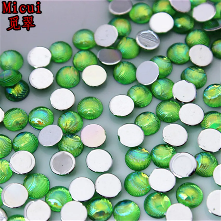 Micui 100pcs 6mm Colorful Round Acryl Non Hot Fix Rhinestones Crystal Nail Art For Appliques Wedding DIY Craft MC49 | Дом и сад