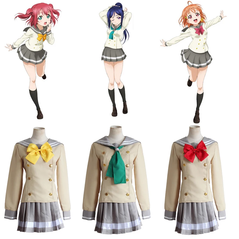 

Love Live Sunshine 3 Style Sunshine Aqours Tsushima Yoshiko Cosplay Costume for Halloween Party Japanese Anime School Uniform 89