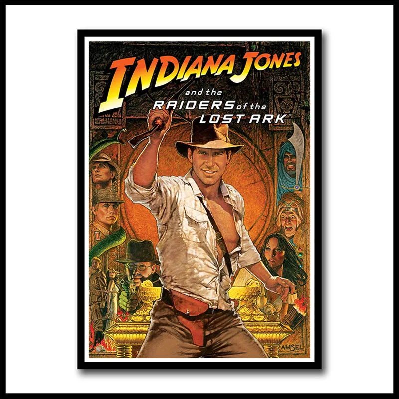 Классические фильмы Raiders of the Lost Ark белая бумага с покрытием плакат для кафе бар