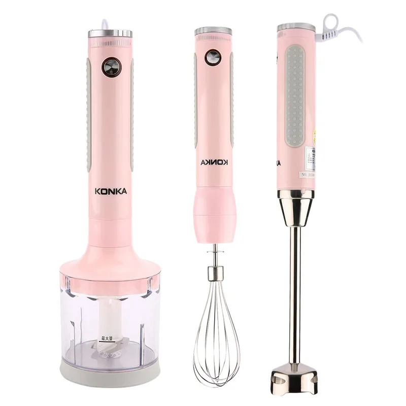 KONKA Powerful 220V 300W Immersion Hand Blender Mixer Set Variable Speed Control Multifunctional Food Processor KJ-JH308 Gifts | Бытовая