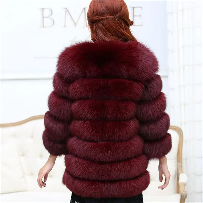 Лидер продаж высококачественное модное пальто из искусственного лисьего меха