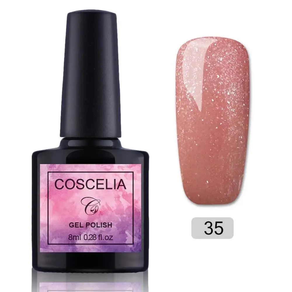 NO.35 COSCELIA 8ML40 цветов УФ гель лак для ногтей маникюрные инструменты для дизайна ногтей долговечный впитывающий гель для ногтей - Цвет: NO.35