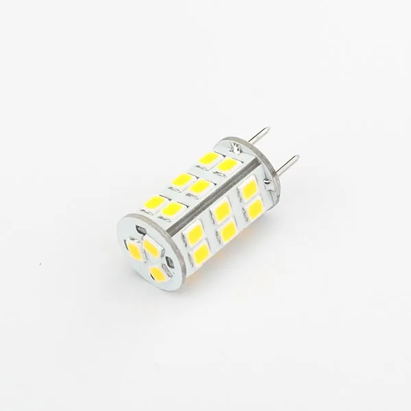 Лампа G6.35 сверхяркая мощная 2835SMD 27 светодиодов до 350 лм 12 в пост. Тока диммируемая