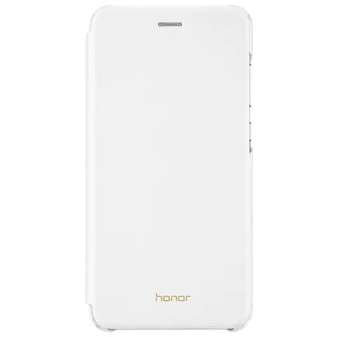 Официальный huawei Honor 8 Lite/Молодежный кожаный флип чехол Премиум PU защитный чехол для huawei P8 Lite - Цвет: White