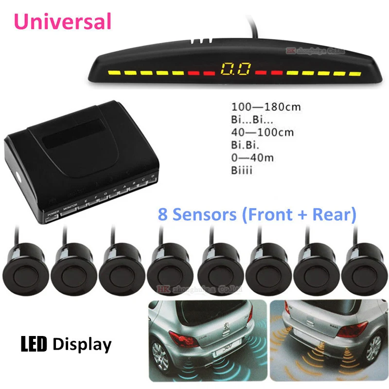 Новый светодиодный двойной CPU автомобильный парковочный датчик резервный радар