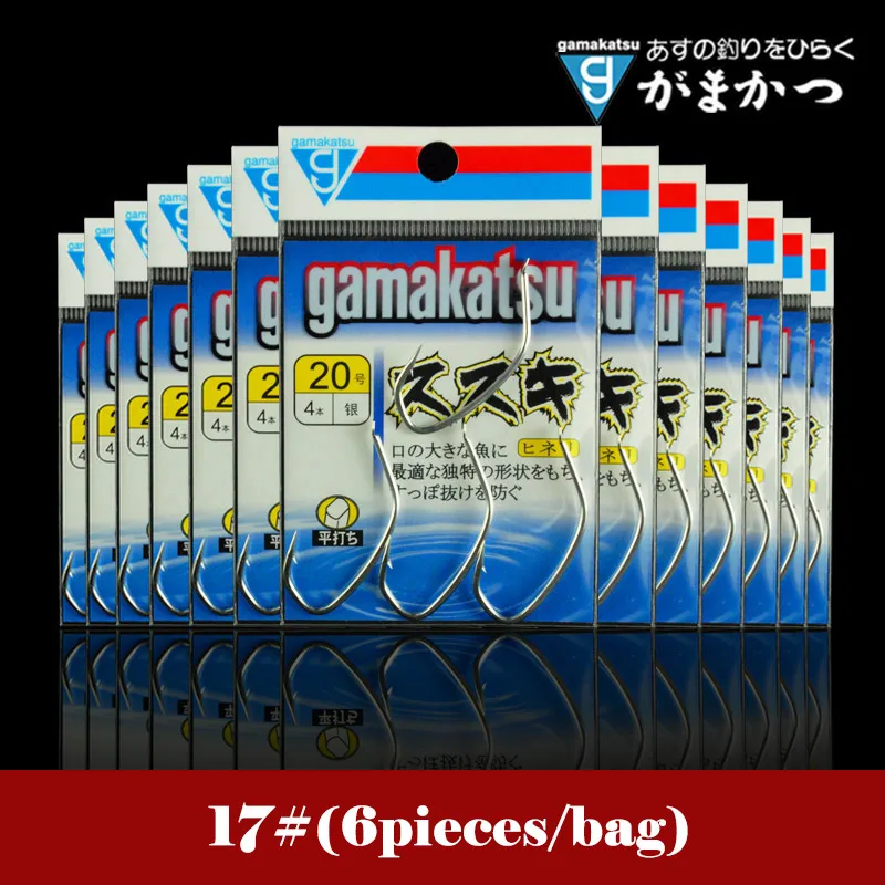 17 Япония Gamakatsu CISZ0 рыболовные крючки с колючим дизайном окунь крючки серебряный цвет разный Размер 15#-20 - Цвет: 17