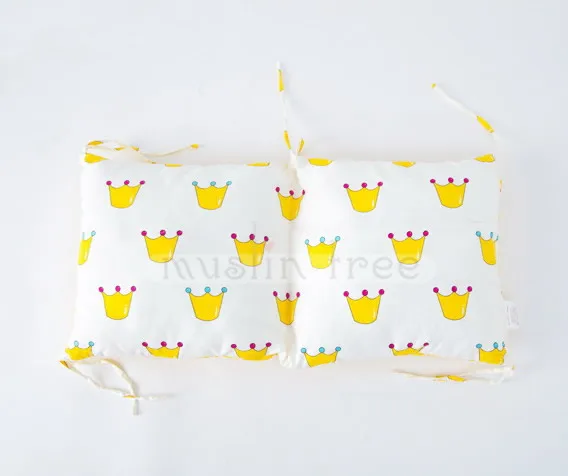 Crown 2 шт. хлопковые детские Бамперы для кроватки, многофункциональные бамперы для детской кроватки, бамперы для детской кроватки с наполнителем CP25 - Цвет: Crown