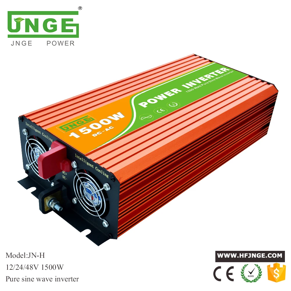 JNGE мощность dc12v 24 В к ac 110 220 Чистая синусоида Инвертор 1500 Вт решетки пиковая 3 кВт