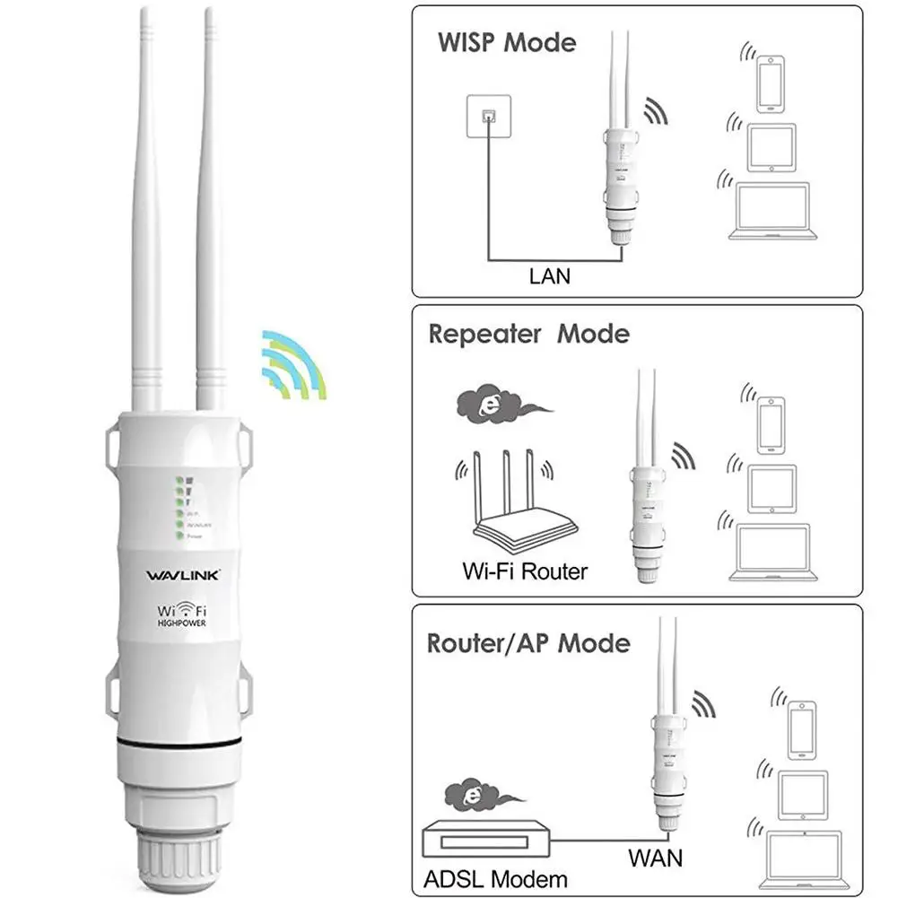 AC1200 двухдиапазонный Wifi ретранслятор высокой мощности открытый Всепогодный беспроводной Усилитель сигнала Усилитель/расширитель диапазона/маршрутизатор с PoE
