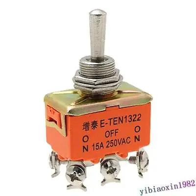 10pcs 15a 250vac Dpdt Centre Off Screw Terminal Toggle Switch