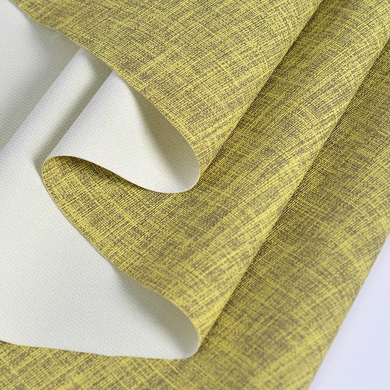 7 Yellow Green 100x138 см Синтетическая кожа льняной Patten PU кожа ткань DIY настенный тканевый фон диван для оформления дома швейный материал Однотонная искусственная искусственная кожа Ткань для шитья DIY Сумка Обувь Материал - Цвет: 7 Yellow Green