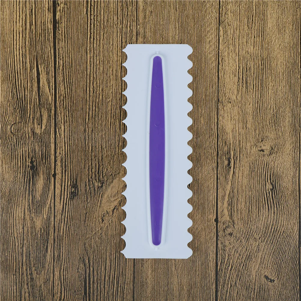 1 шт. фиолетовая Кондитерская ГРЕБЕНКА для глазури набор пластиковых скребок