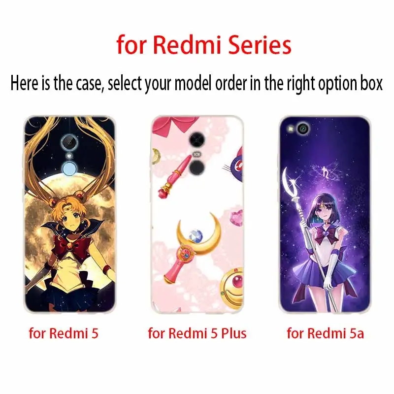 Милый мягкий чехол с Сейлор Мун fanart для Xiaomi Redmi 9A 8A 7A Note 10 9 8 7 Pro Max 10S 9S 8T роскошный