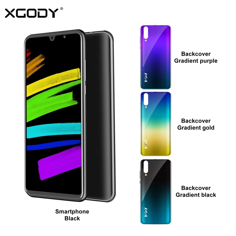 XGODY P30 " 18:9 мобильный телефон Android 9,0 2 Гб ОЗУ 16 Гб ПЗУ MT6580M четырехъядерный 3G Dual Sim 5MP мобильный смартфон 2800 мАч gps