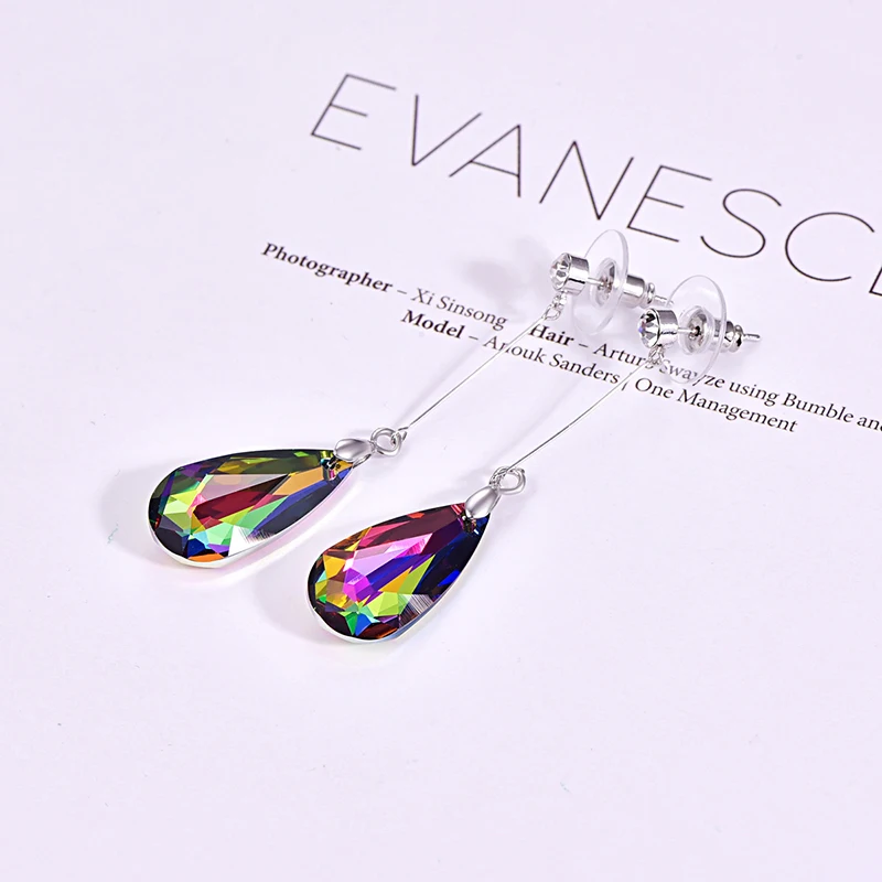 Malanda оригинальные серьги-капли с кристаллами SWAROVSKI для женщин, модные длинные висячие серьги, свадебные ювелирные изделия, подарок