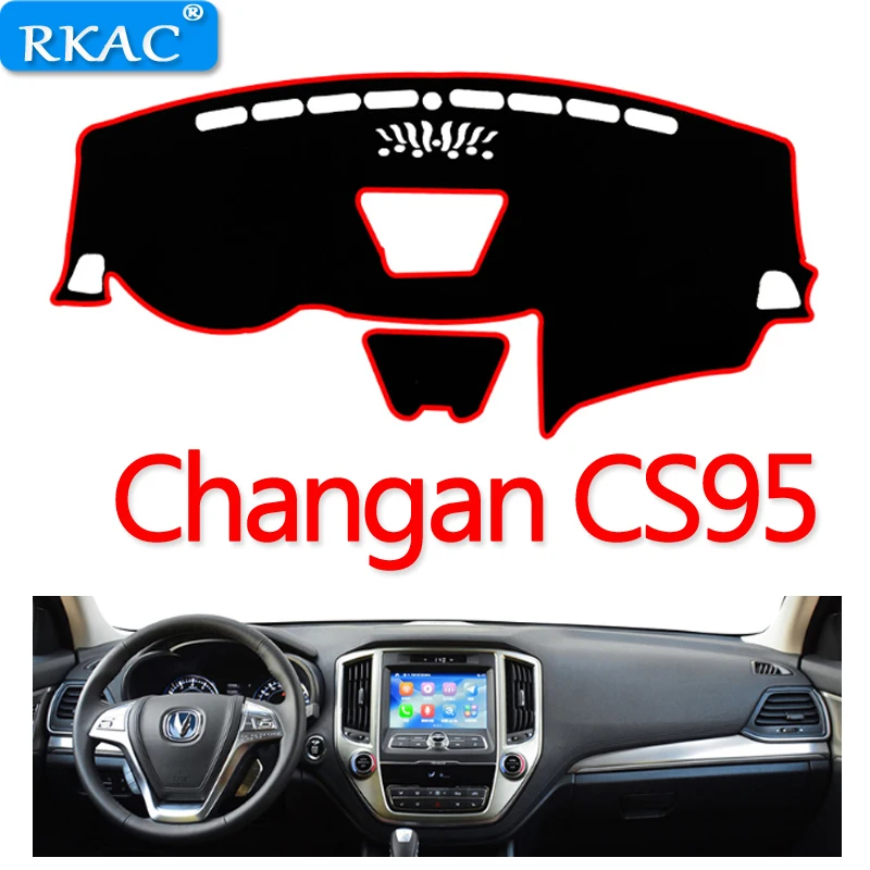 RKAC Чехлы для приборной панели автомобиля Changan CS95 левосторонний Драйв тире коврик