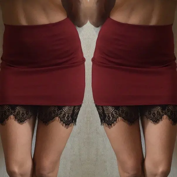 High Waist Short Bodycon Mini Skirt Pencil Skirts Sexy Women Lady Formal Lace Stretch | Женская одежда