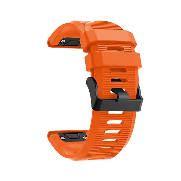 Оранжевый Ремешок для часов 26 мм 22 мм 20 мм для Garmin Fenix 5X5 5S Plus 3 3 HR Forerunner 935 945 ремешок для часов Quick Release Easy fit - Цвет: Оранжевый