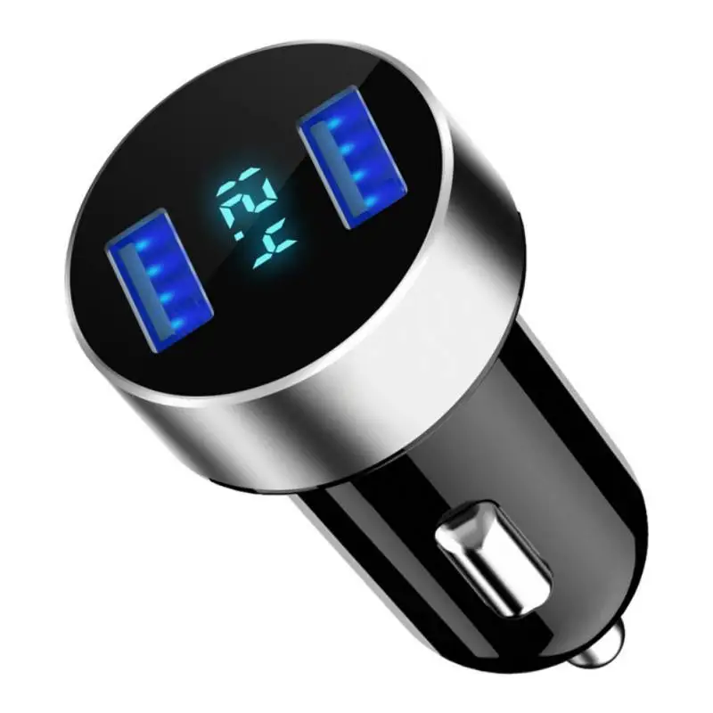 Автомобильное зарядное устройство с двойным USB 5V 3.1A быстрое светодиодный дисплей