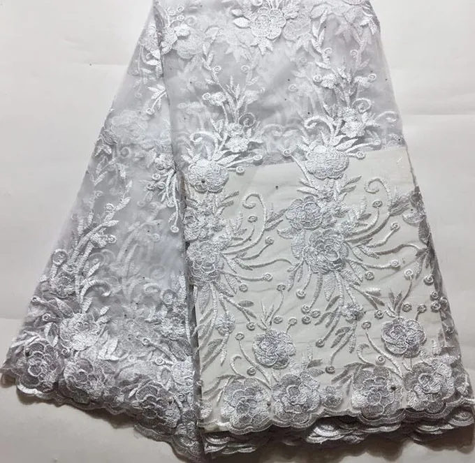 2019 новейшая африканская кружевная ткань с вышивкой камнями сетчатая Тюлевая