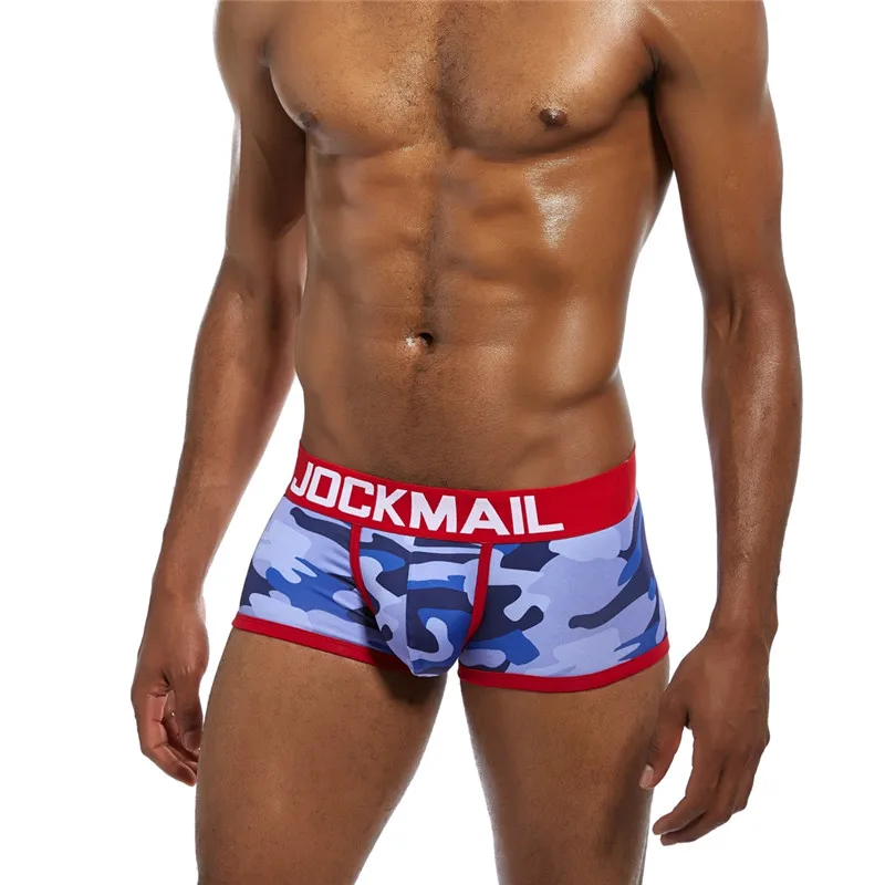 JOCKMAIL, 5 значений, посылка/Лот, камуфляжное Мужское нижнее белье, боксеры, calzoncillos hombre, трусы для геев, мужские трусы, шорты