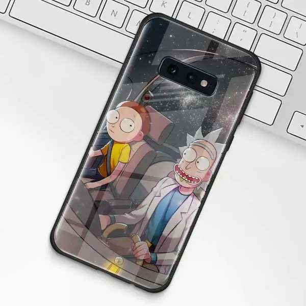 Рик и Морти чехол из закаленного стекла для samsung Galaxy S10 S10e S9 S8 S10 Plus Note 9 A50 A30 - Цвет: 010