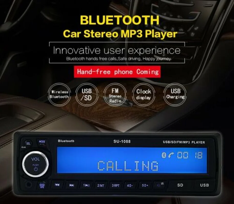 1 din Авторадио 12 V Bluetooth/USB/SD/AUX MP3 плеер радио автомобиля стерео аудио FM громкой