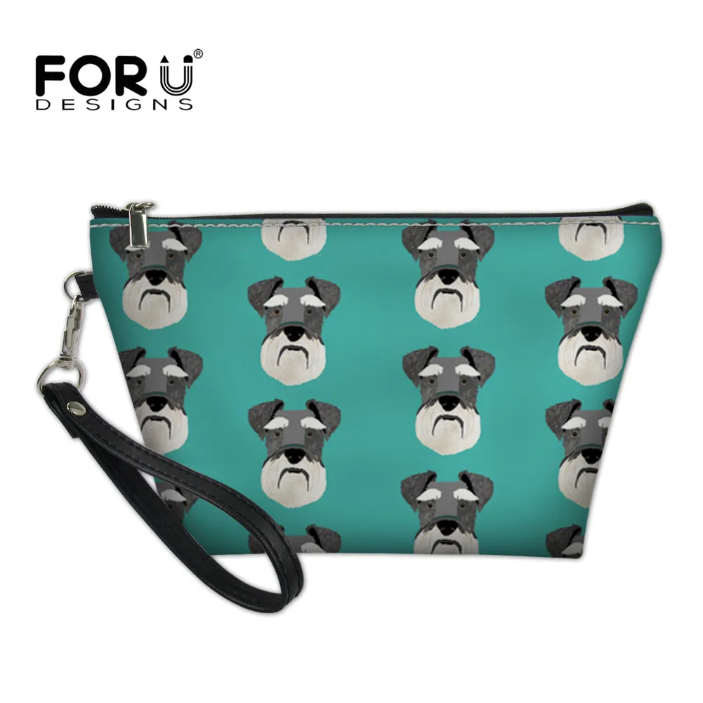 FORUDESIGNS/женская косметичка, шнауцер, цветочный принт, Женский чехол для макияжа, дамская косметичка, маленький кошелек, сумочка для путешествий, несессер - Цвет: ZJZ210Z8
