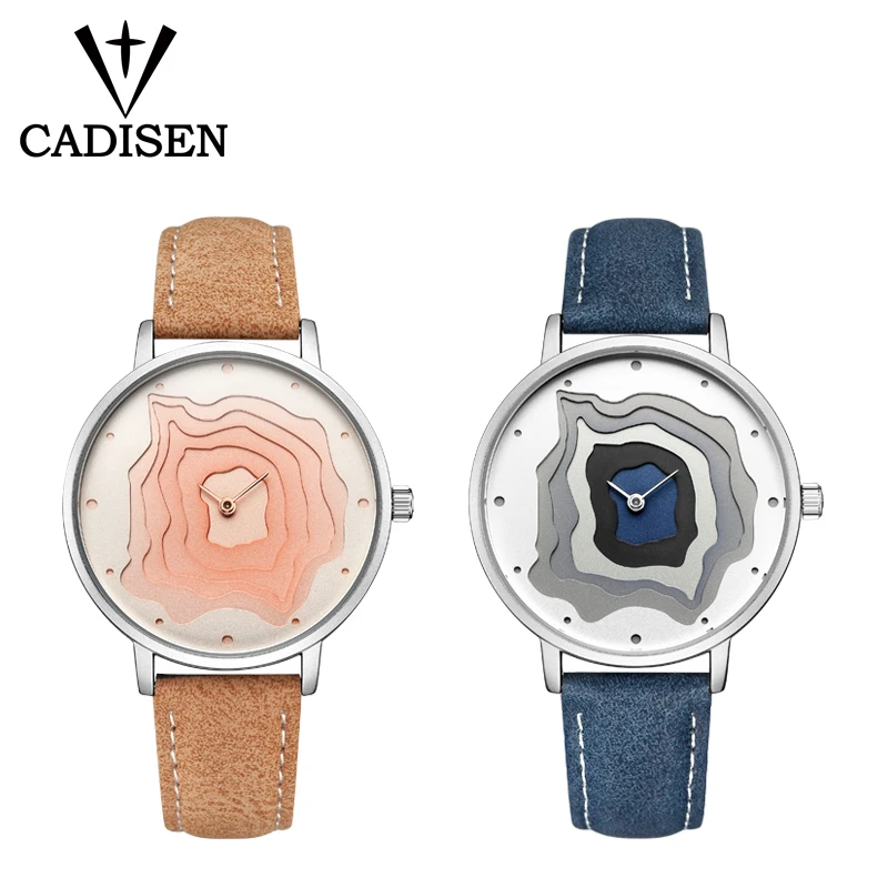 CADISEN женские часы брендовые роскошные повседневные Модные кварцевые наручные