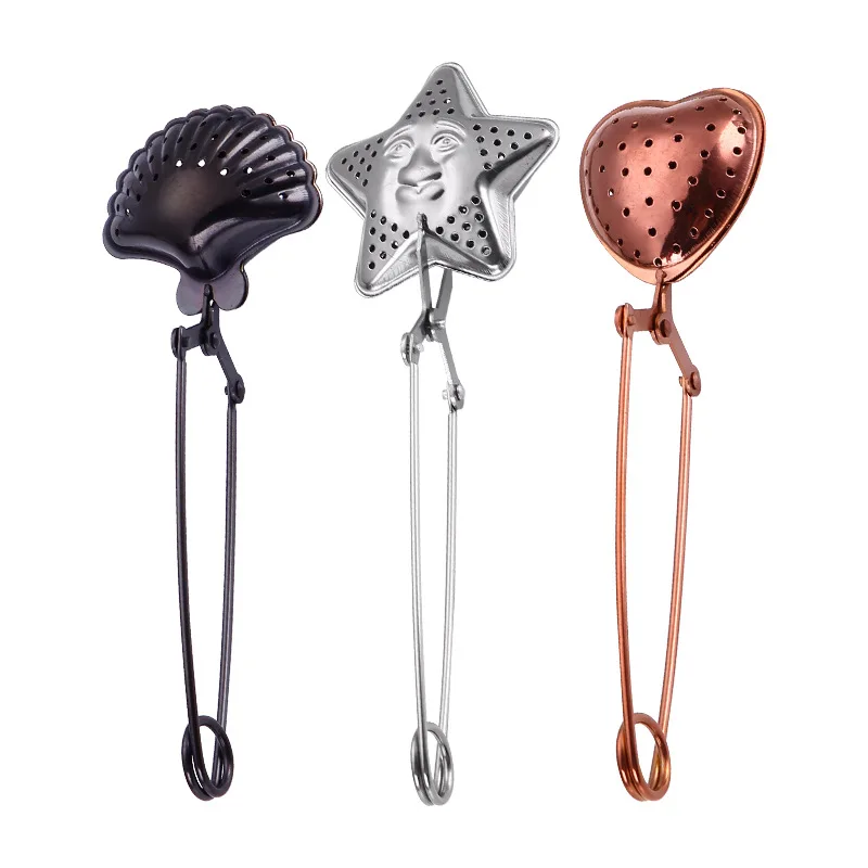 Stainless Steel Tea Infuser Creative Pipe Design Metal Shell Heart Star Strainer Mug Filter Halogen Spices Herb Tools | Дом и сад