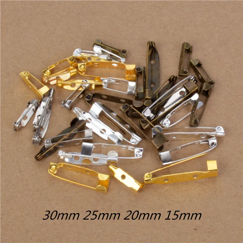 

40pcs/lot Brooch Base Back Bar Pins Findings Jewelry Making Handmade DIY Gifts For Women Men Silver Tone Iron Metal