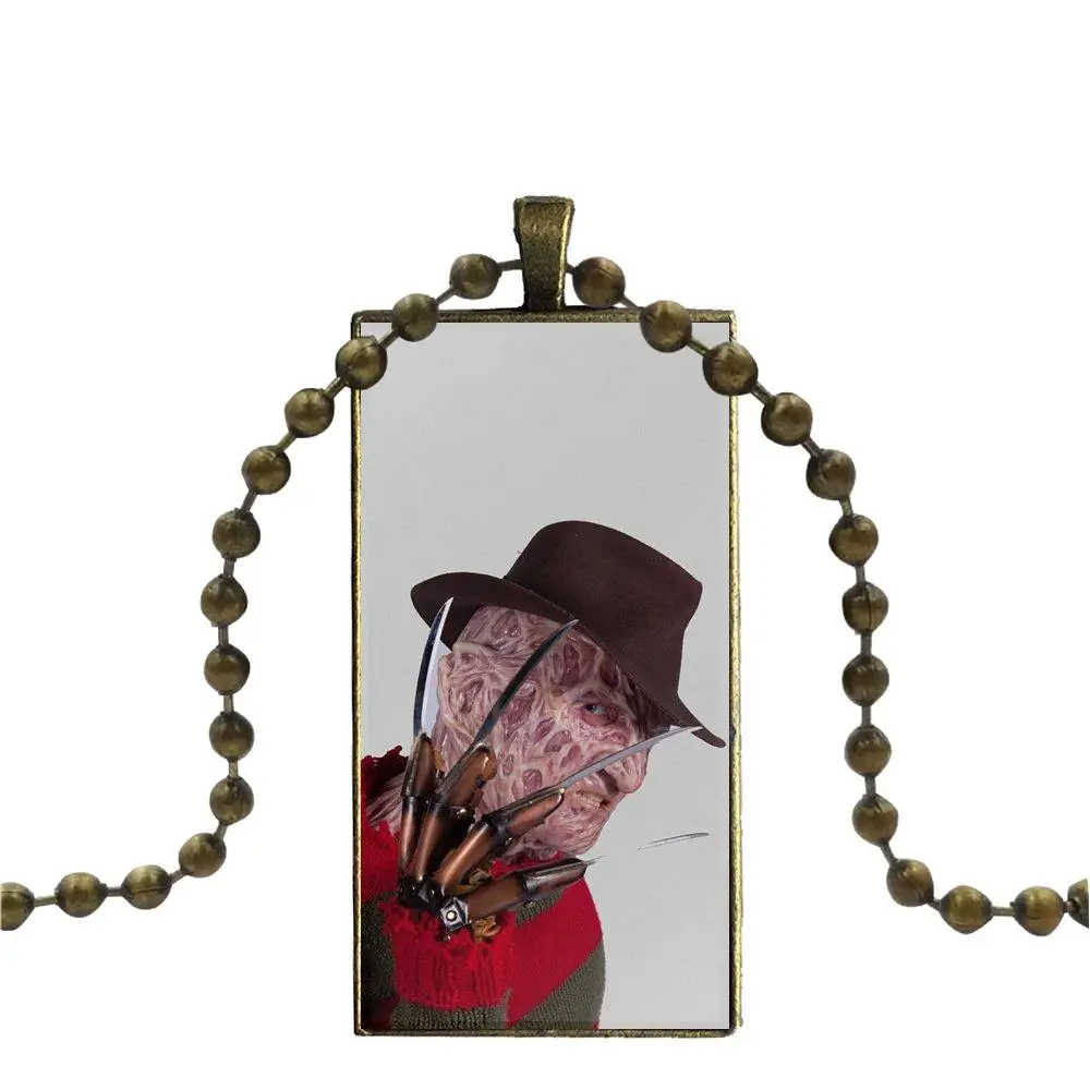 EJ glaze Freddy Krueger стеклянная подвеска с изображением галактики ожерелье Женские