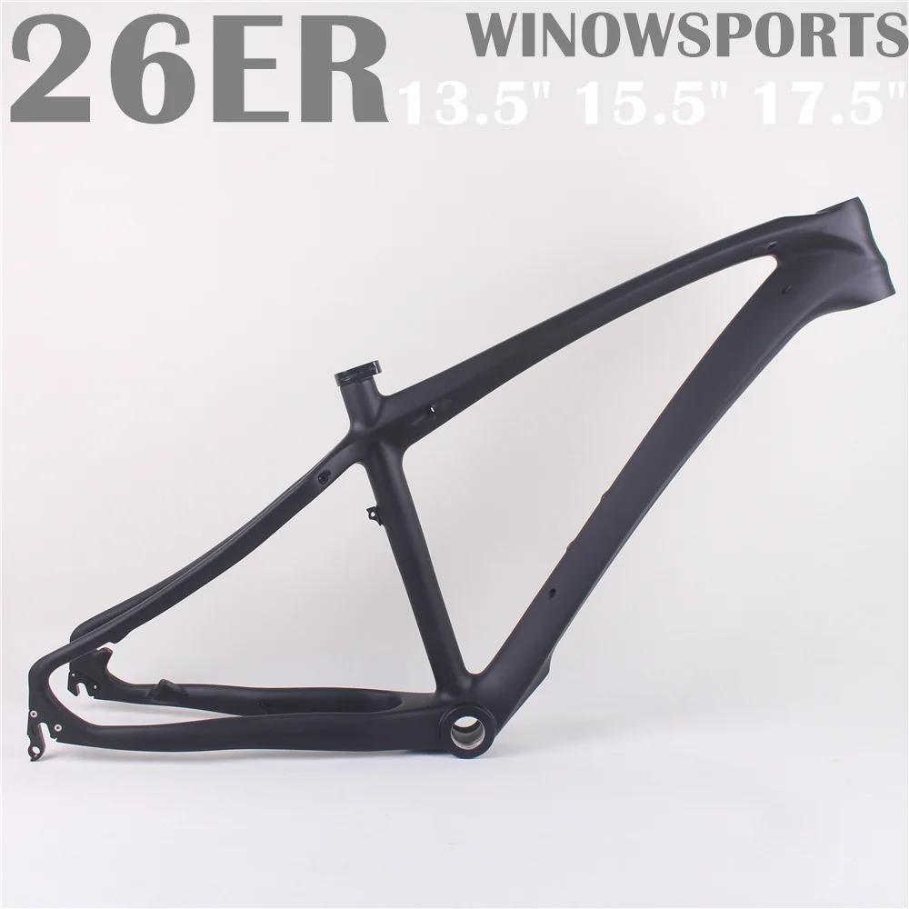 Winowsports дети 26er карбоновая mtb рама 13 5 15 17 дюймов для горного велосипеда QR или через