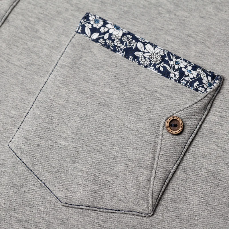 Мужская футболка с длинным рукавом и круглым вырезом из натурального