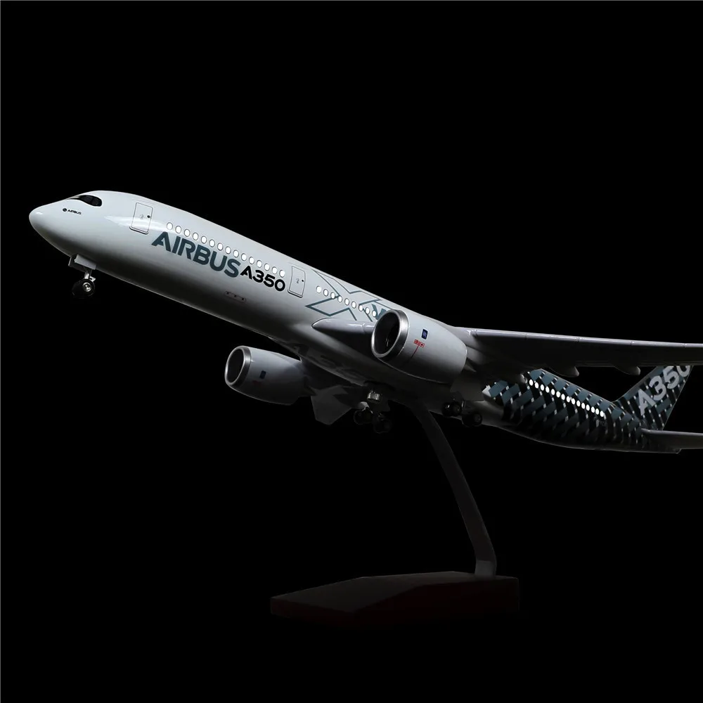 46 см 1:160 литая модель самолета Airbus A350 светодиодный светильник (Сенсорное или