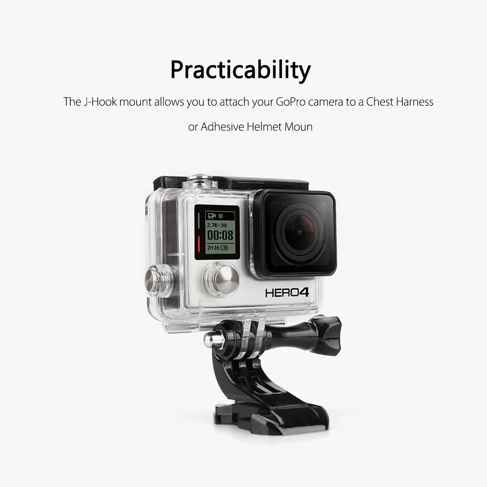 Vamosn for GoPro Accessories J-Hook Buckle Tripod Mount For GoPro Hero 11 10 9 8 7 6 5 for Insta360 for DJI  SJ400 for Yi VP109 images - 6