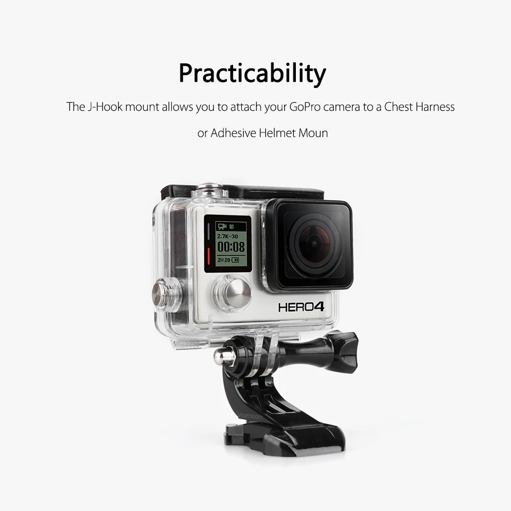 Аксессуары Vamosn для GoPro J Hook Buckle штатив крепление Hero 8 7 6 5 4 3 + 2 SJCAM SJ400 forYi 4K VP109|for gopro