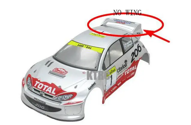 Масштаб 1/10 RC ONROAD гоночный Дрифт NITRO 206 PC раллийный корпус всего 200 мм без крыла для