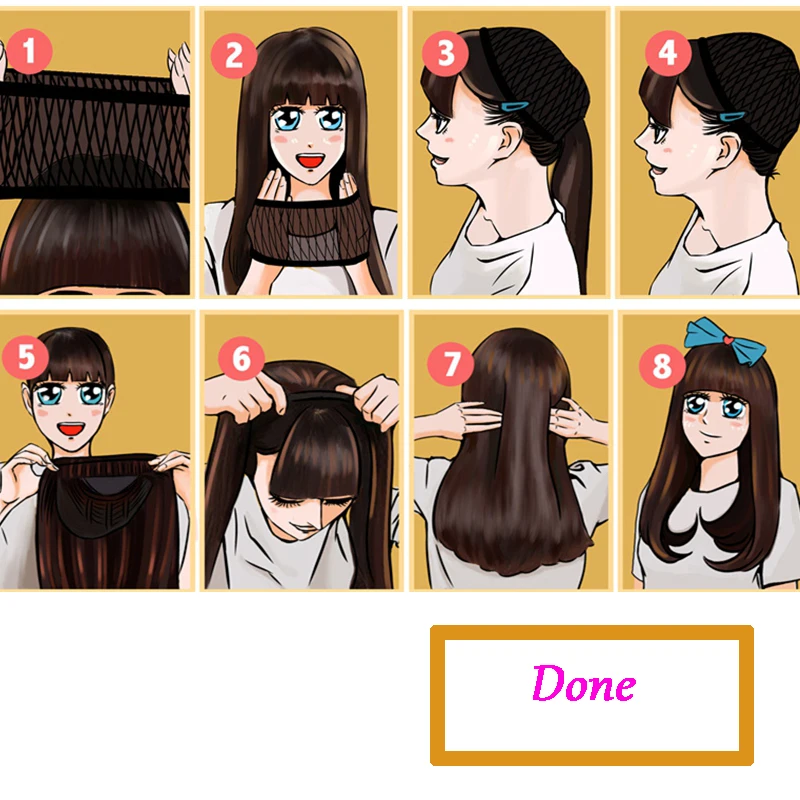 Sia Wig Fresh And Cool Natural Wigs Brown Color Lady Short Straight Full Head With Free Hairnet 1Pcs |