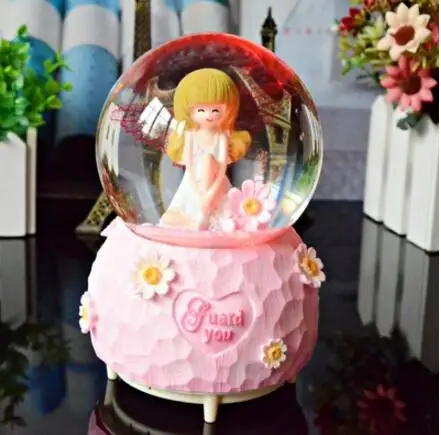 MXP + 714 Белоснежка хрустальный шар музыкальная шкатулка мигающие огни снежинки и