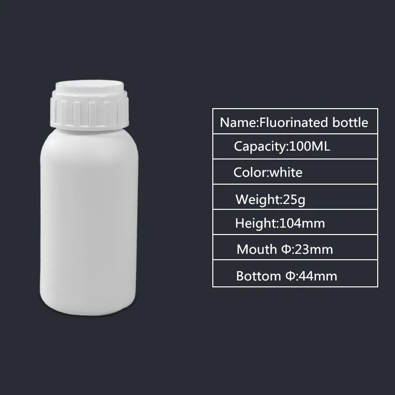 100ML B style 5 шт./лот 100 мл пустой пластиковый контейнер кисло-щелочестойкий Химический реагент бутылки с винтовой крышкой пищевой материал - Цвет: 100ML B style