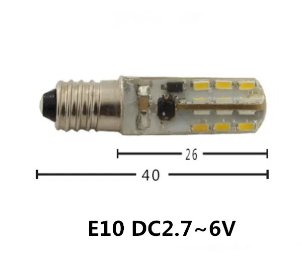 5 шт. DC2.7~ 6V E10 светодиодный 3v 4v 4,5 V 5v 6V E10 светодиодная силиконовая лампочка DC3V DC4V DC4.5V DC5V DC6V 1 Вт
