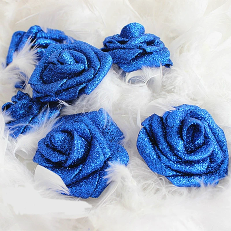 DIY искусственная Роза для украшения свадьбы шикарная голубая Чаровница подарка
