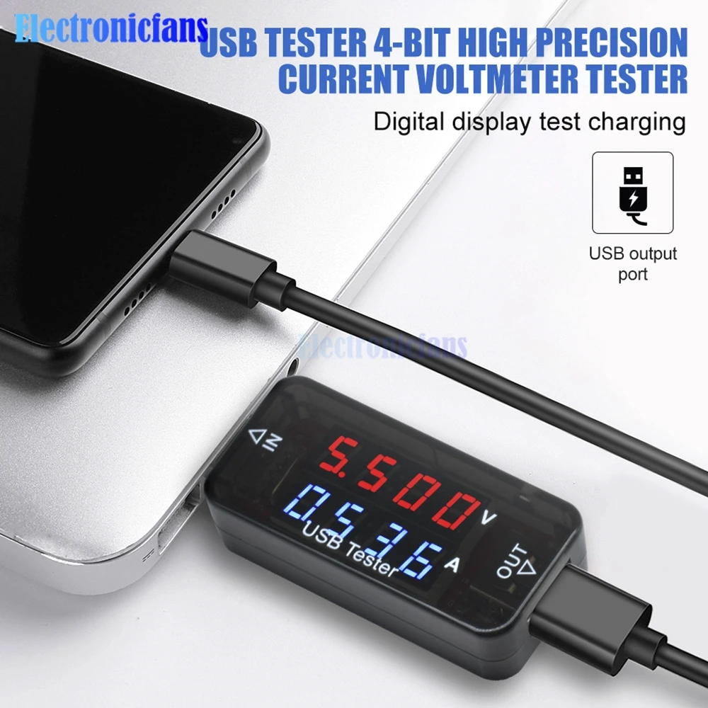 Высокоточный USB тестер для зарядки высокоточный портативный вольтметр амперметр