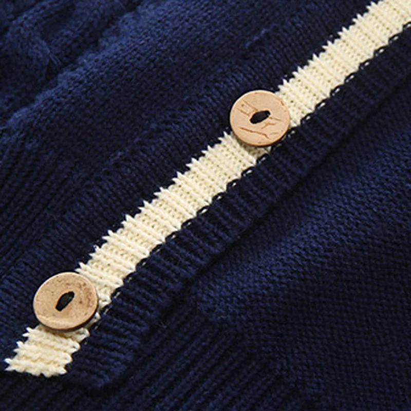 Хлопковый свитер детская модная одежда для младенцев на пуговицах мальчиков 2018