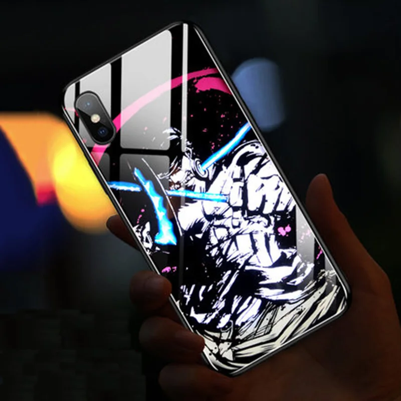 16 EKIND Серия Сердце чехол из закаленного стекла для телефона для iPhone X XS XSMAX светодиодный логотип Вспышка стеклянный чехол для iPhone защитный чехол для телефона - Цвет: 16