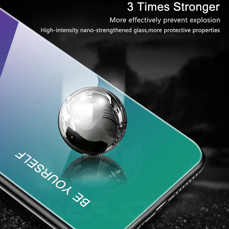 Keajor Case For Xiaomi Redmi K20 Mi9T Pro Gradient Tempered Glass Bumper Fundas Luxury Back Cover Mi 9t K20Pro |