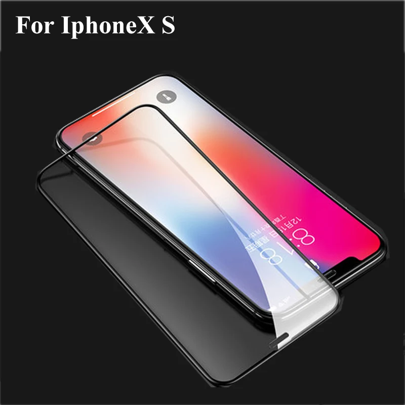 Черное ультратонкое закаленное стекло 9H для iphone X XS iphoneXS iphonex Защитная пленка